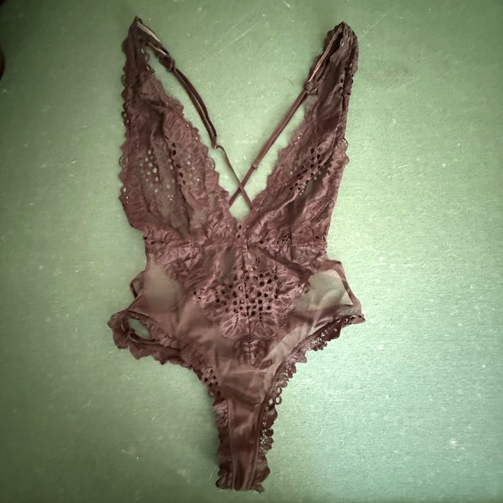 Victoria’s Secret Lace Bodysuit in Black